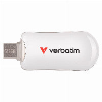 Verbatim Plectra White USB-C Flash Drive USB-Stick – 512 GB, USB Typ-C, Lesegeschwindigkeit bis zu 100 MB/s, Schreibgeschwindigkeit 25 MB/s, 30231