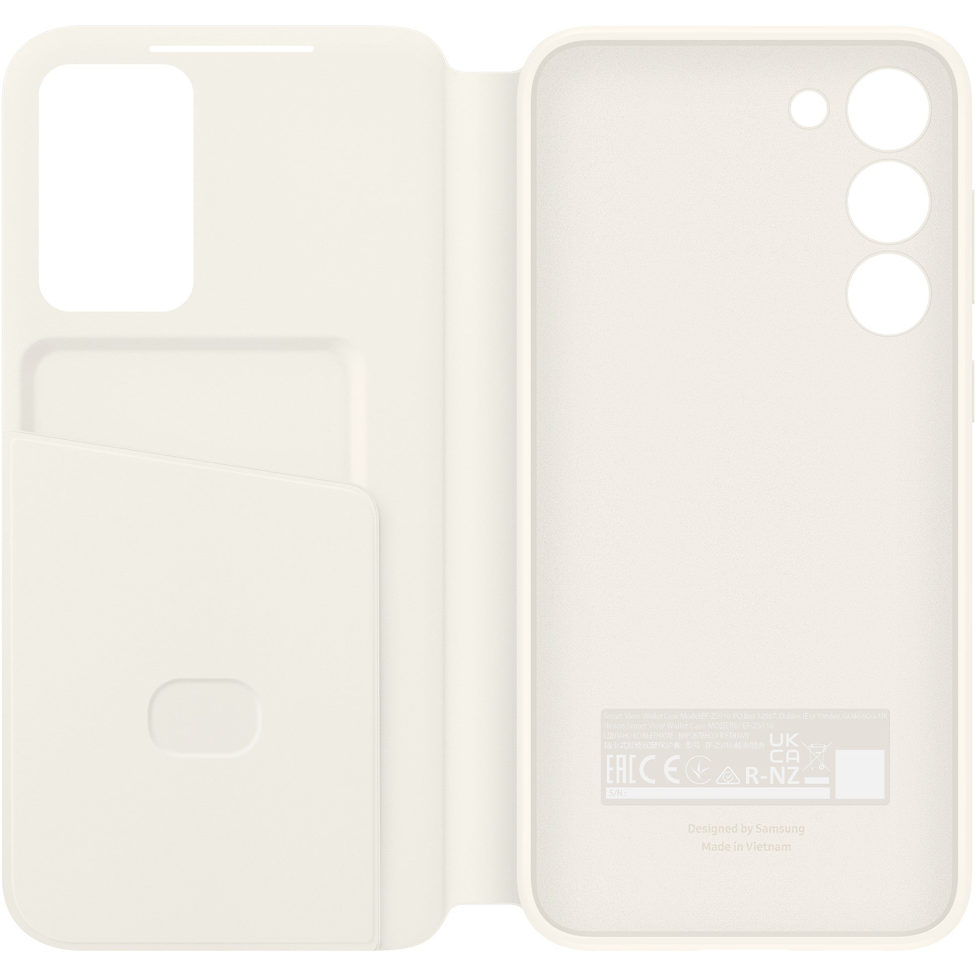 Samsung Smart View Wallet Case Galaxy S23 Plus Cream