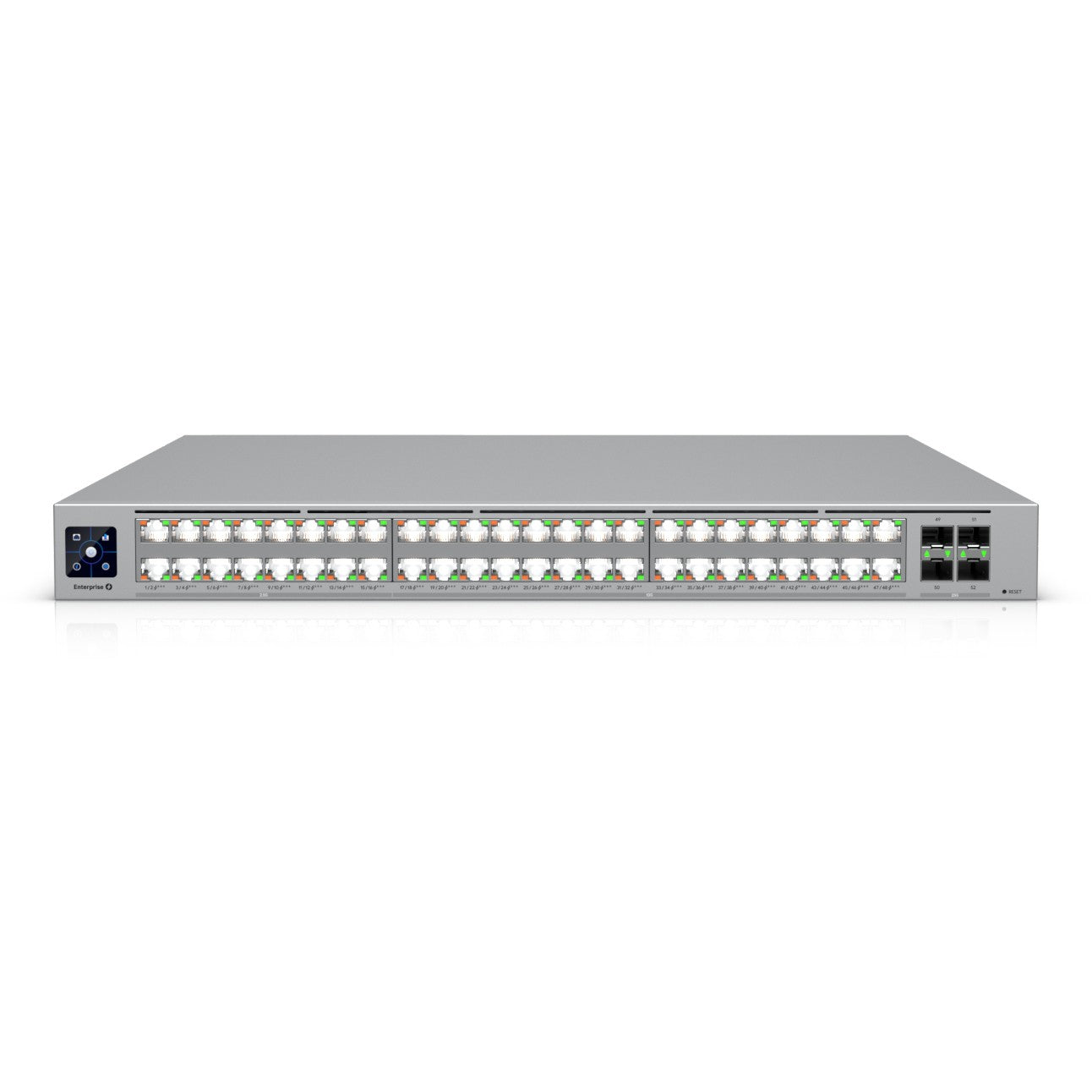 Ubiquiti Switch UniFi 16x2.5G RJ45/32x10G RJ45/4xSFP28 Managed PoE+++ 2150W 19" Rack-Mountable. 1.3" Touchscreen
