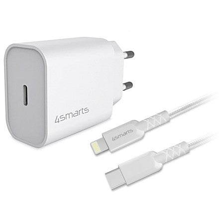 4smarts Schnelllade-Set 20W mit 1.5m Lightning Kabel f. iPhone