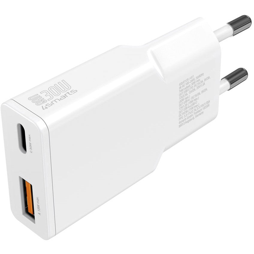 4smarts Netzladegert PDPlug Slim Duos 30W GaN USB-C+USB-A