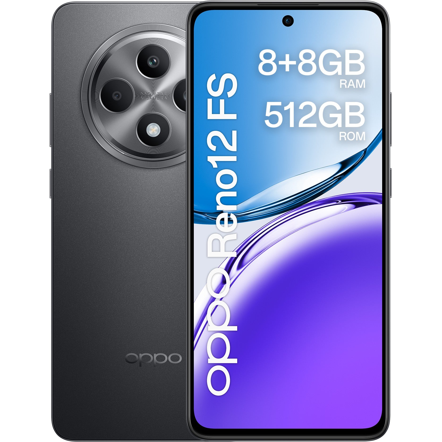 "Oppo Reno12 FS 4G Dual Sim 8GB RAM 512GB - Matte Grey"