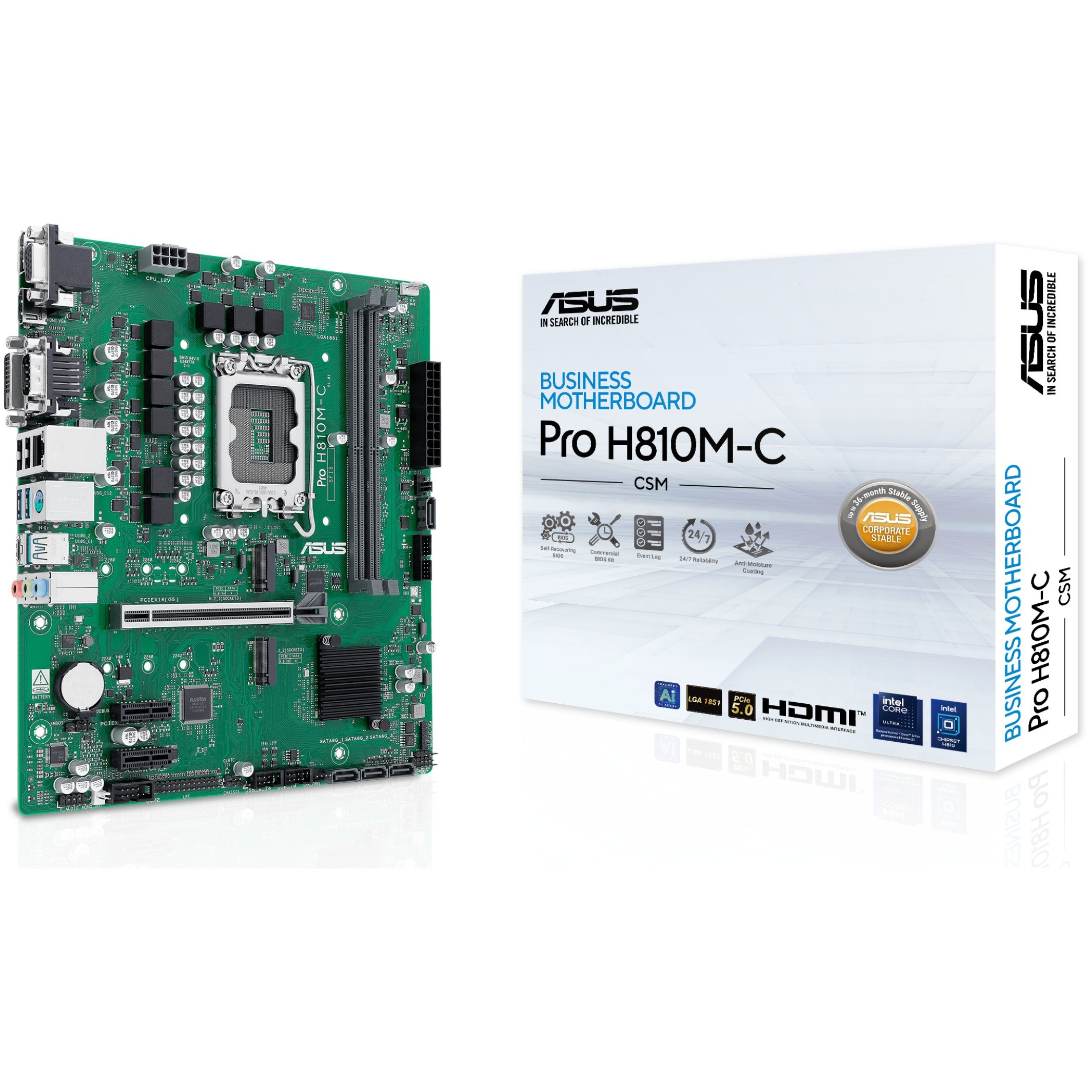 MB ASUS PRO H810M-C-CSM (Intel.LGA1851.DDR5.mATX)