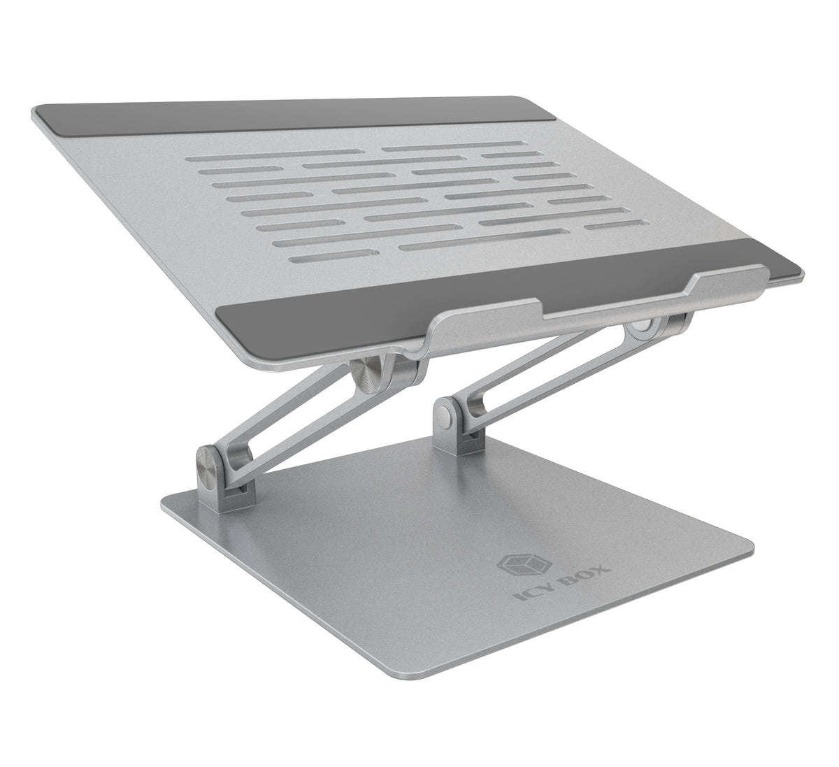 ICY BOX IB-NH300, Notebookhalter höhenverstellbar, Aluminium, für Notebooks bis 17" (43 cm)