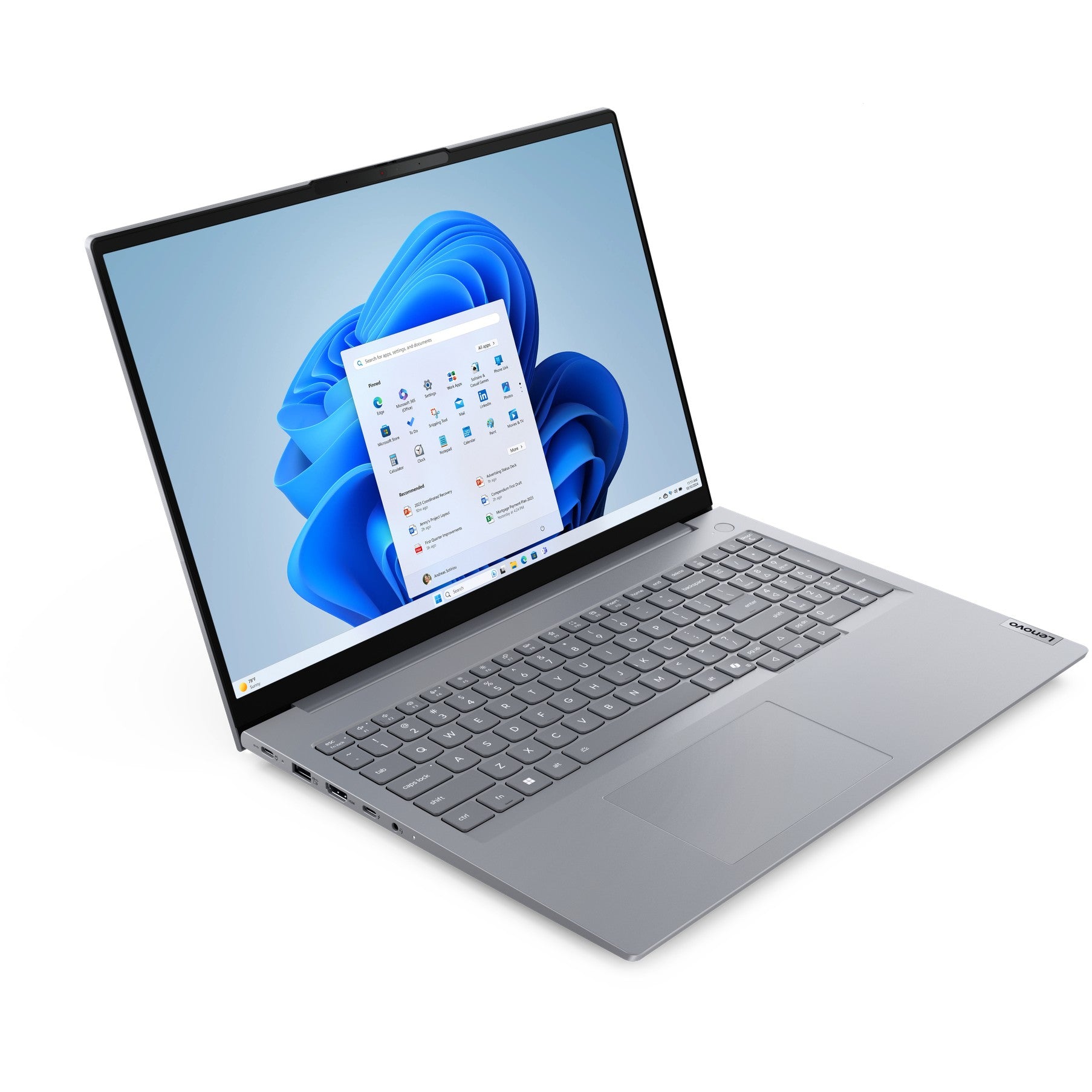 Lenovo ThinkBook 16 G8 Intel Core Ultra 5 225U 40.64cm 16Zoll WUXGA 8GB 256GB SSD UMA W11P No WWAN Arctic Grey ToPSeller