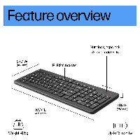 HP HP 225 WIRELESS KEYBOARD – Ansicht 2