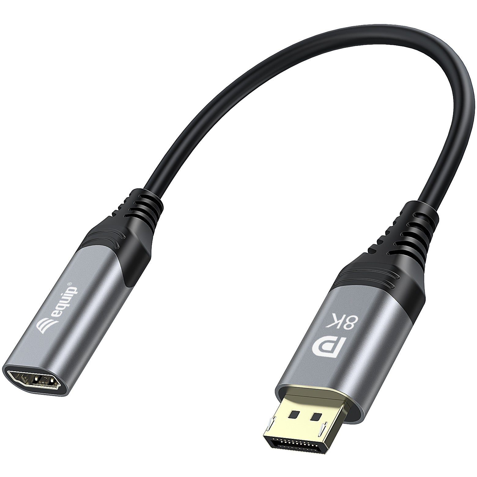 Equip Displayport->HDMI Adapter 1.4 St/Bu 8K/60Hz grau
