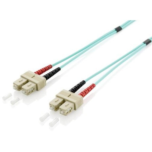 Equip LWL Patchkabel SC->SC 10.00m Multimode Duplex OM3 turq Polybeutel