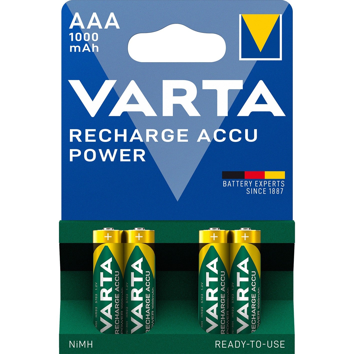 Akku AAA 1.2V (HR03) *Varta* Recharge Accu - 4er-Pack