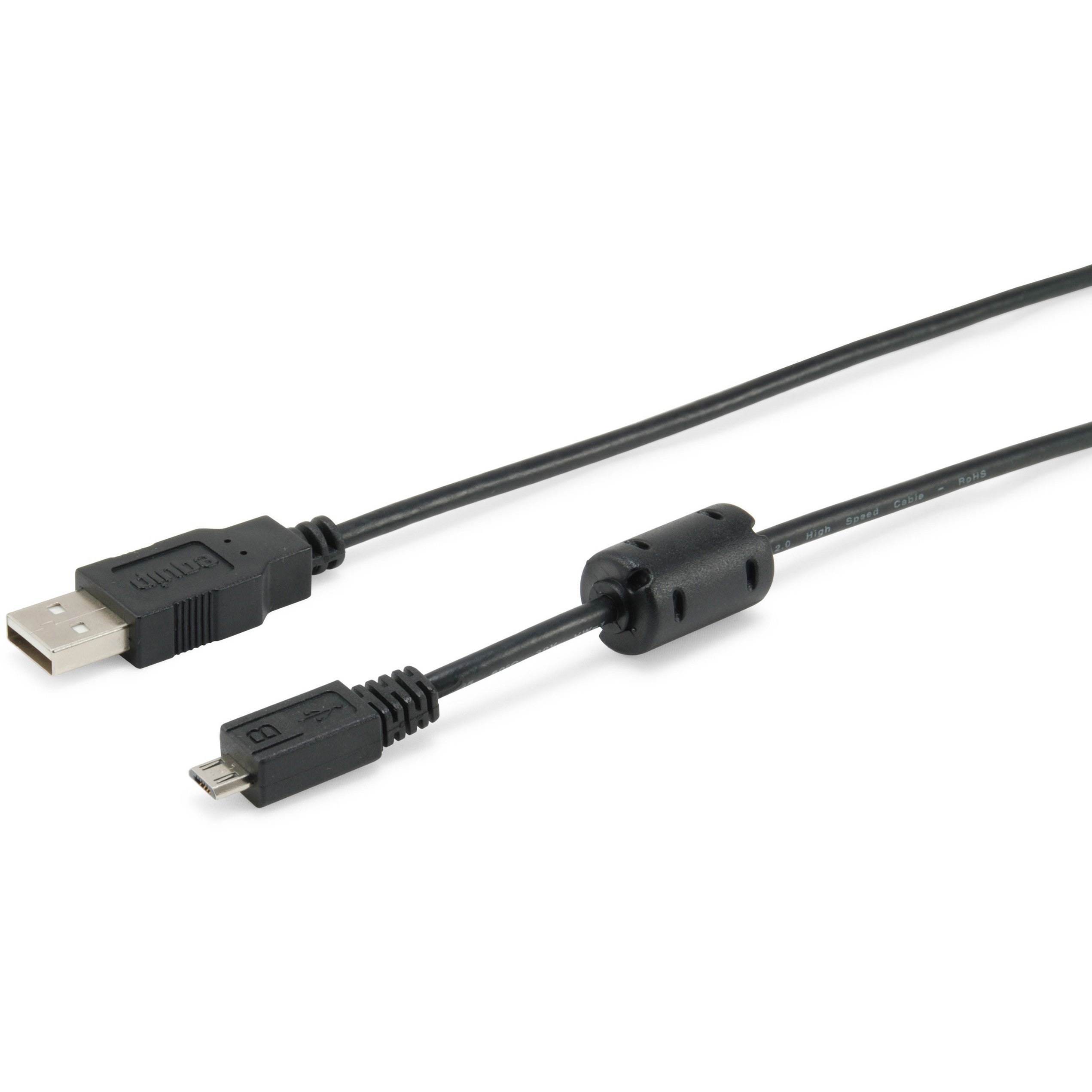 Equip Kabel USB-A 2.0 -> micro B St/St 1.80m Ferrit schwarz Polybeutel