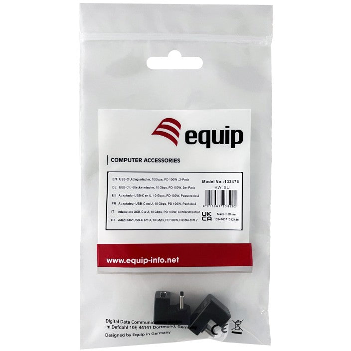 Equip Adapter USB-C -> USB-C 10Gbps. 100W PD. 2er-Pack sw