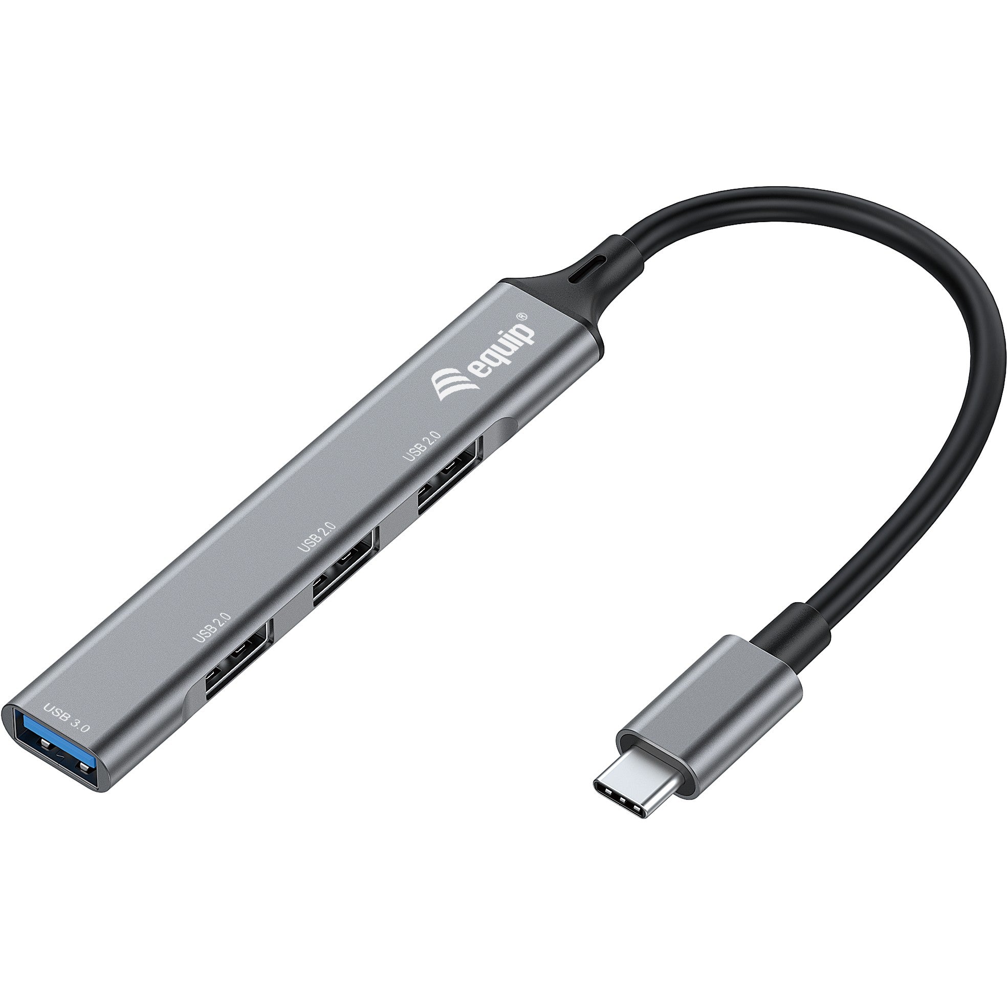 Equip USB-Hub 4-Port 3.0/C->1x3.0 3x2.0 5Gbps o.Netzteil gr