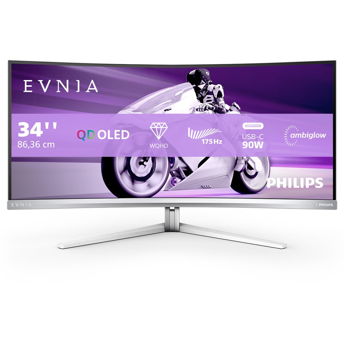 Philips 86.4cm (34.0") 34M2C8600 21:09 HDMI+DP+USB OLED Cur. retail
