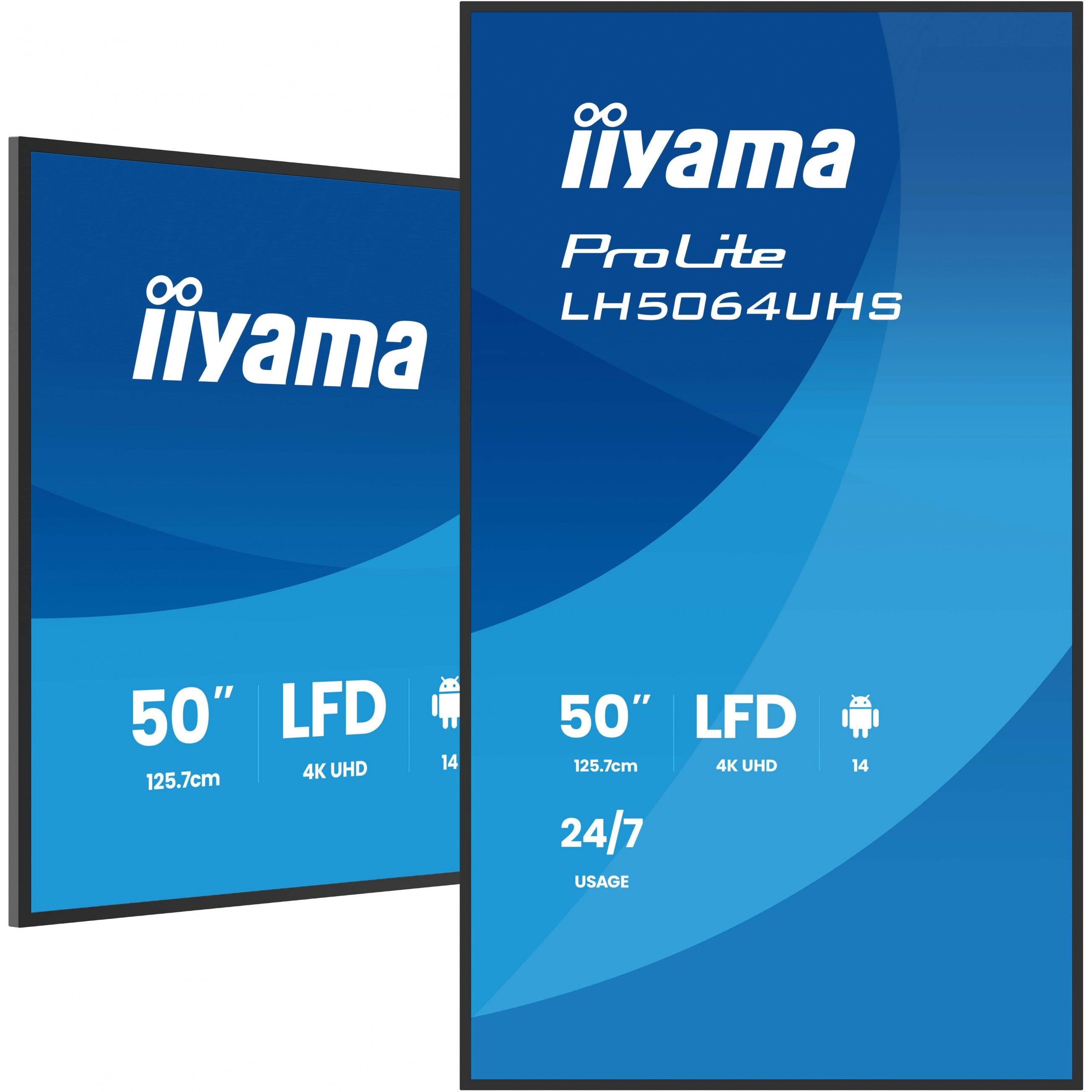 IIYAMA 125.7cm(49.5") LH5064UHS-B1AG 16:9 2xHDMI+1xUSB-C 4K (Speditionsversand)