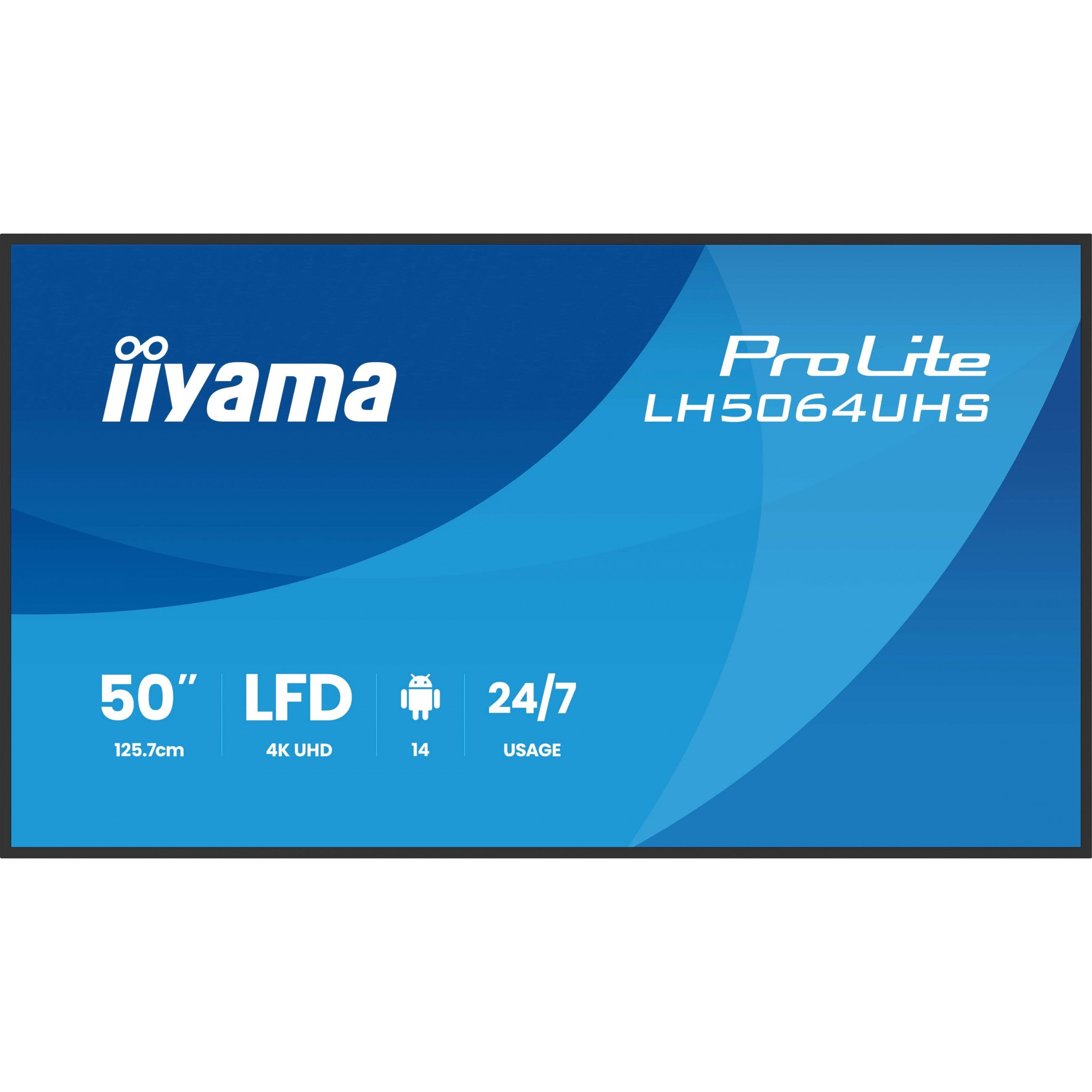IIYAMA 125.7cm(49.5") LH5064UHS-B1AG 16:9 2xHDMI+1xUSB-C 4K (Speditionsversand)