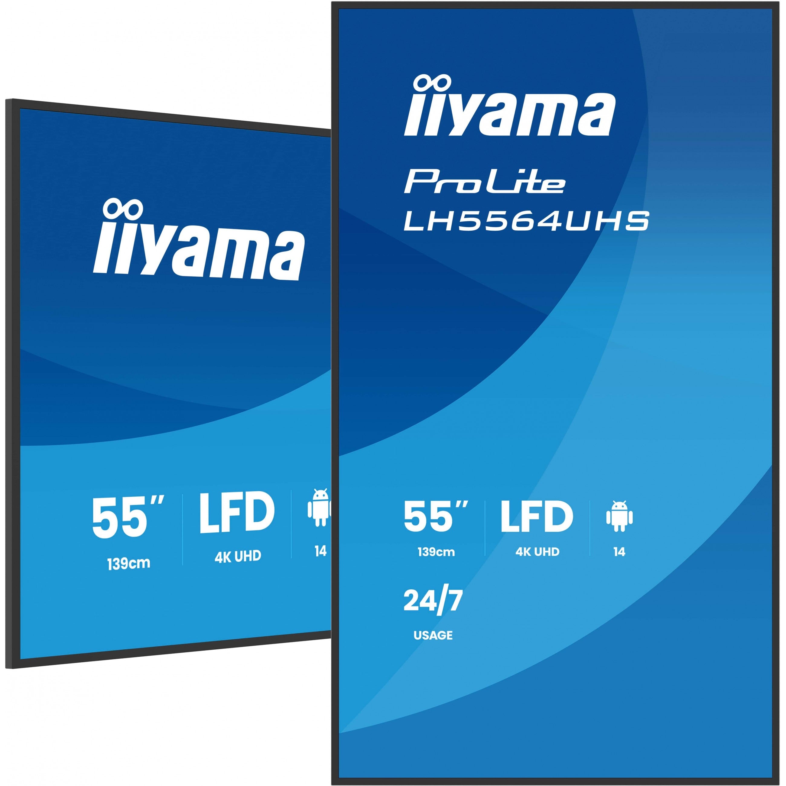 IIYAMA 139.0cm(55") LH5564UHS-B1AG 16:9 2xHDMI+USB-C 4K (Speditionsversand)
