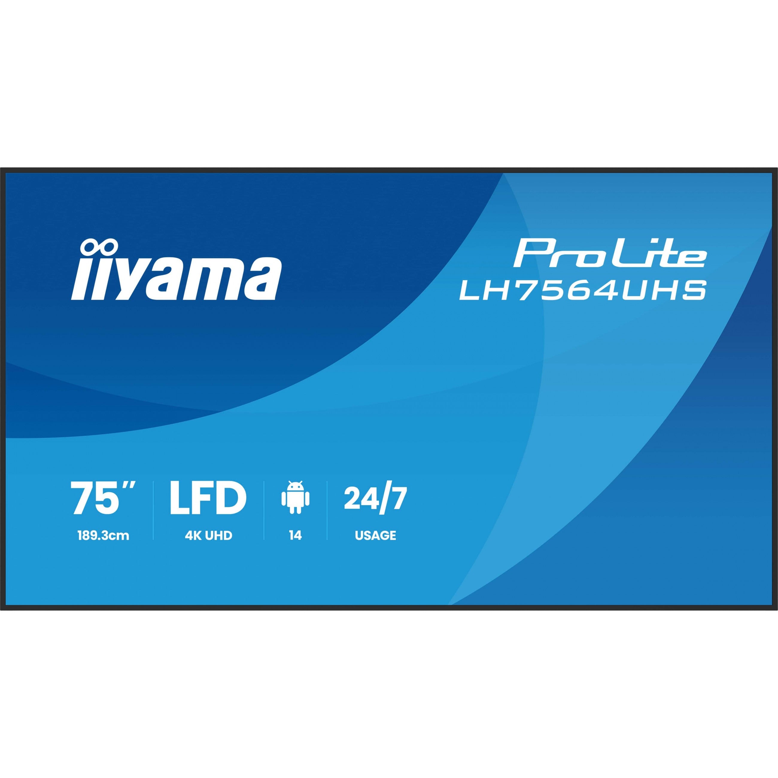 IIYAMA 189.3cm(75") LH7564UHS-B1AG 16:9 2xHDMI+USB-C (Speditionsversand)