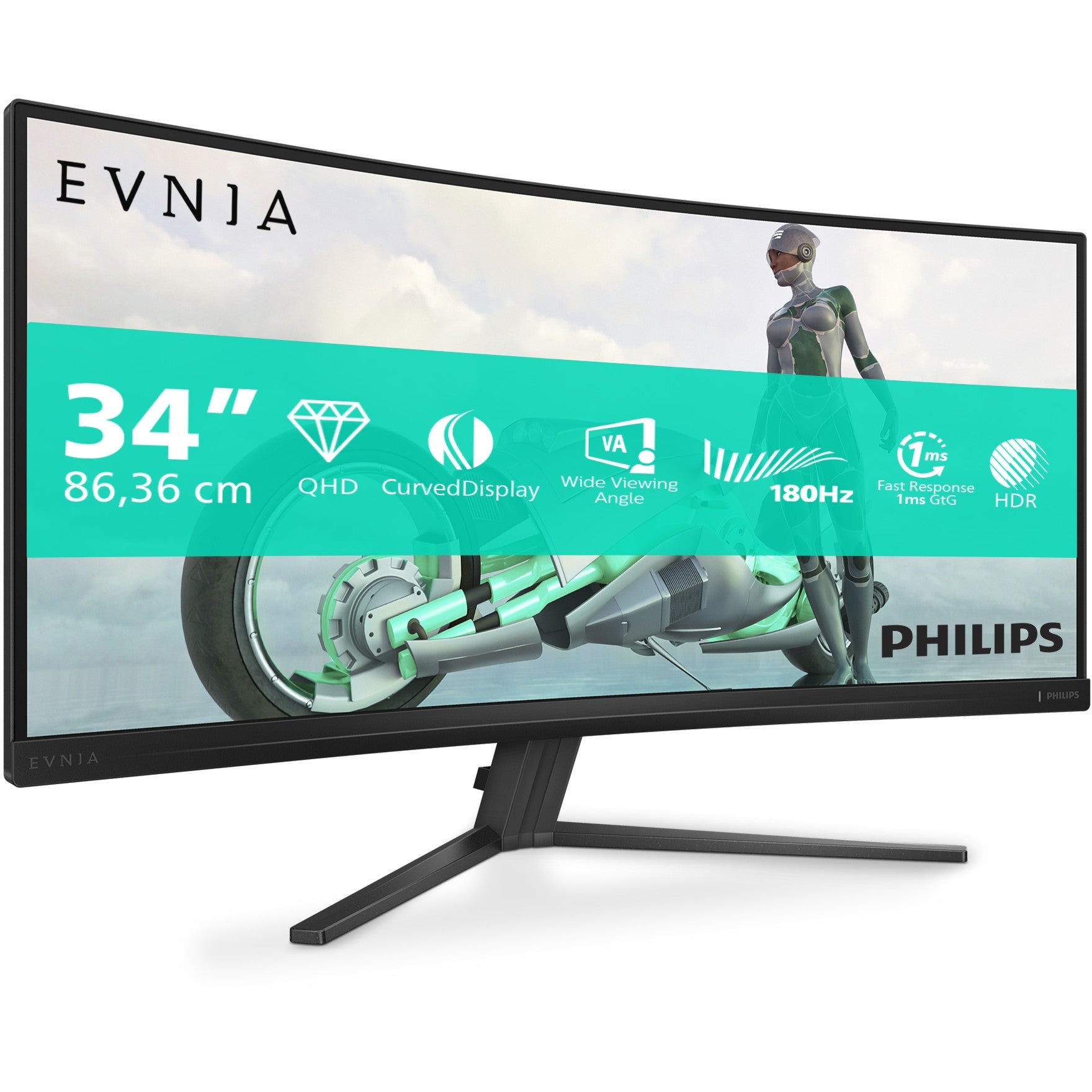 Philips 86.4cm (34.0") 34M2C3500L 21:09 2xHDMI+DP gray