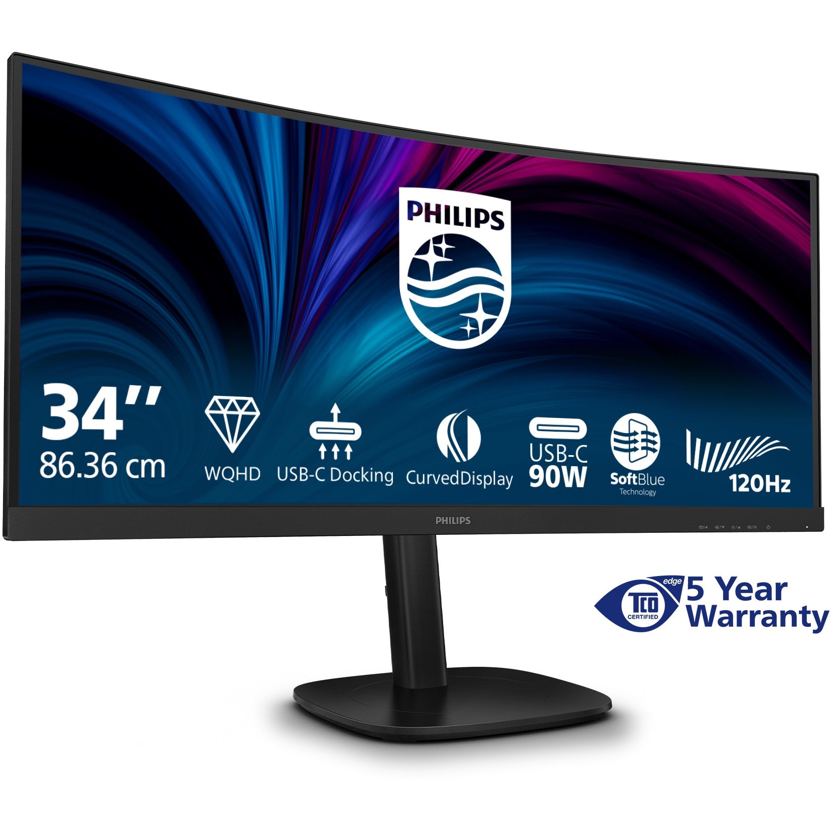 Philips 34B2U3600C - 34" | VA | UWQHD | 4ms | 120Hz | USB-C