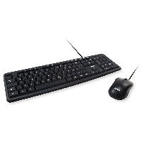 EQUIP Kabelgebundene Kombi Keyboard+Mouse. schwarz. deutsch