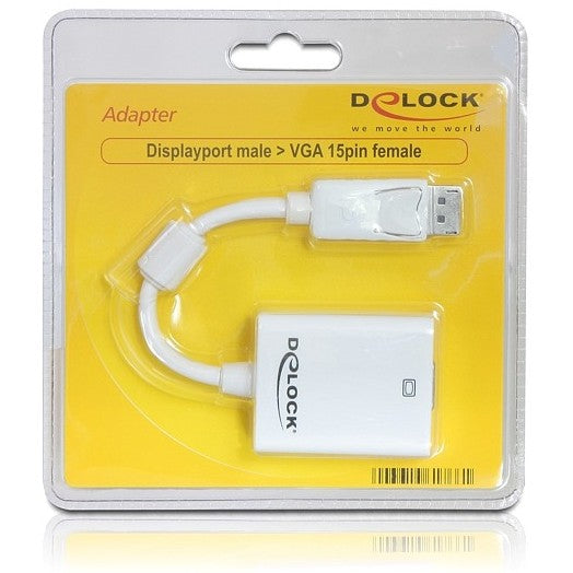 DELOCK Adapter Displayport-St > VGA-Bu weiss