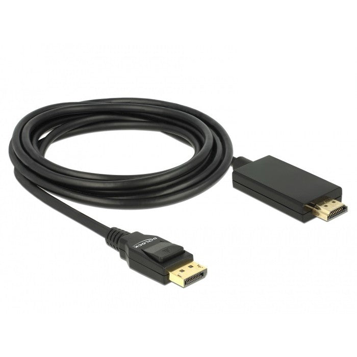 DELOCK Kabel Displayport 1.2 Stecker > High Speed HDMI-A Stecker Passiv 4K 3 m schwarz