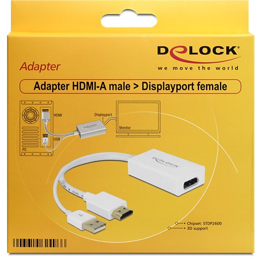 DELOCK Adapterkabel HDMI-A St > Displayport Buchse