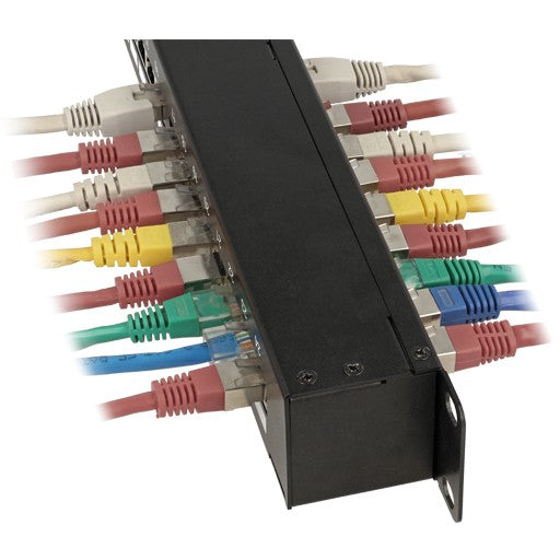 DELOCK Netzwerk 48.26cm 19Zoll Kupplungs-Patchpanel 24 Port Cat.6