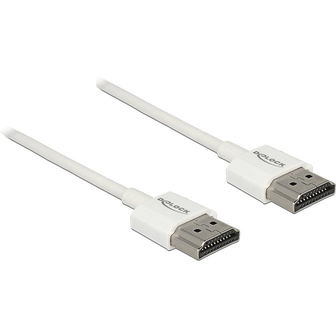 DELOCK Kabel High Speed HDMI mit Ethernet - HDMI-A Stecker > HDMI-A Stecker 3D 4K 1.5 m Slim High Quality