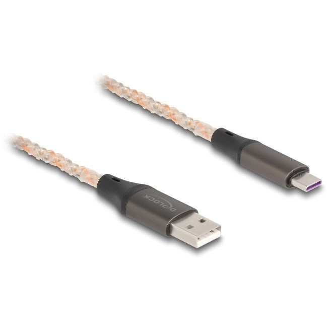 DELOCK USB 2.0 Kabel Typ-A zu USB Type-C mit RGB Beleuchtung