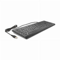 DeLOCK USB Tastatur kabelgebunden 1.5m schwarz mit XXL Buchstaben und Beleuchtung