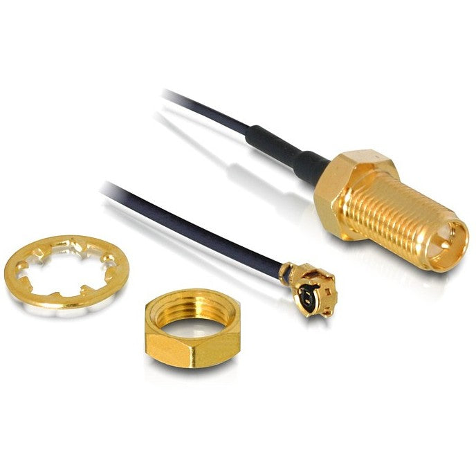 DELOCK WLANz Anschl. RP-SMA Jack z. Einb. 350mm