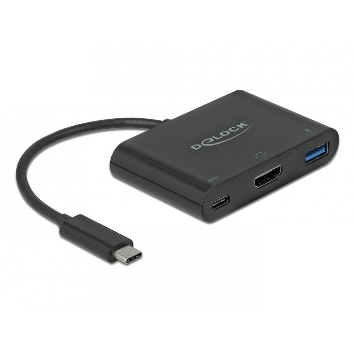 DELOCK USB Type-C Adapter zu HDMI 4K 30 Hz mit USB Typ-A und USB Type-C PD