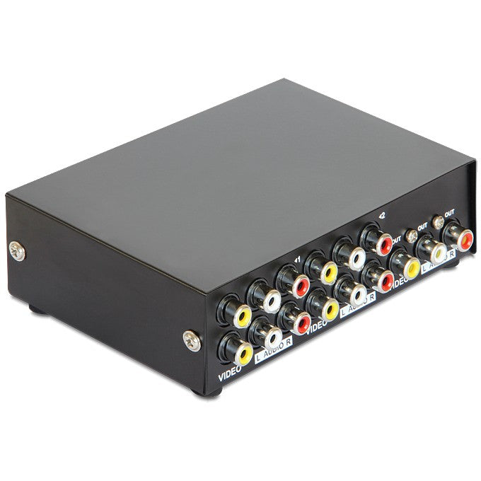 DELOCK Switch 4-port Audio / Video manuell bidirektional