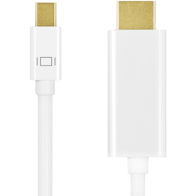 Logilink 4K Mini DisplayPort-Kabel DP 1.2 zu HDMI 1.4 3m wei