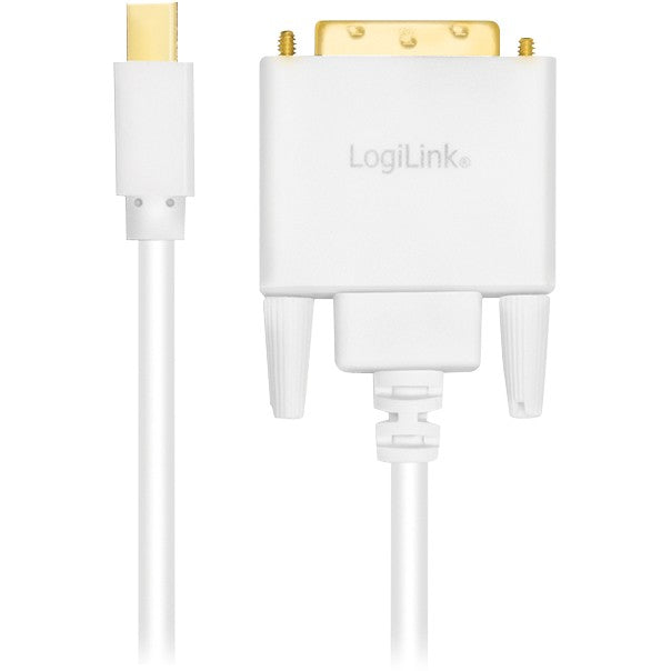 Logilink Mini DisplayPort-Kabel DP 1.2 zu DVI. weiß 1.8m