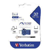 Verbatim STICK 32GB Verbatim 3.0 Store'n Go Dual Drive USB TypC retail – Ansicht 5