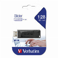 Verbatim Slider - USB-Stick 128GB - Schwarz