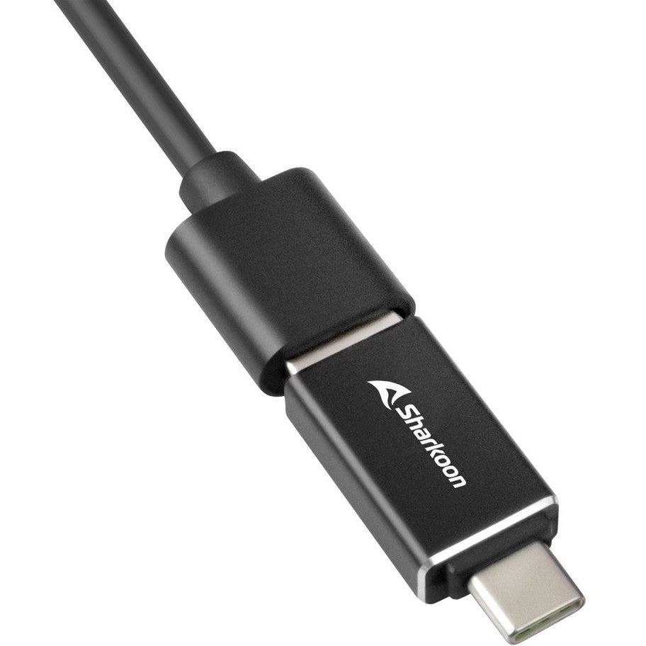 Sharkoon 3-Port USB 3.2 Gen 1 Alu Hub + Ethernet (schwarz)