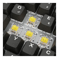 SHARKOON SKILLER SGK50 S3 PBT (schwarz. DE-Layout. Gateron G Pro 3.0 Yellow) – Ansicht 3