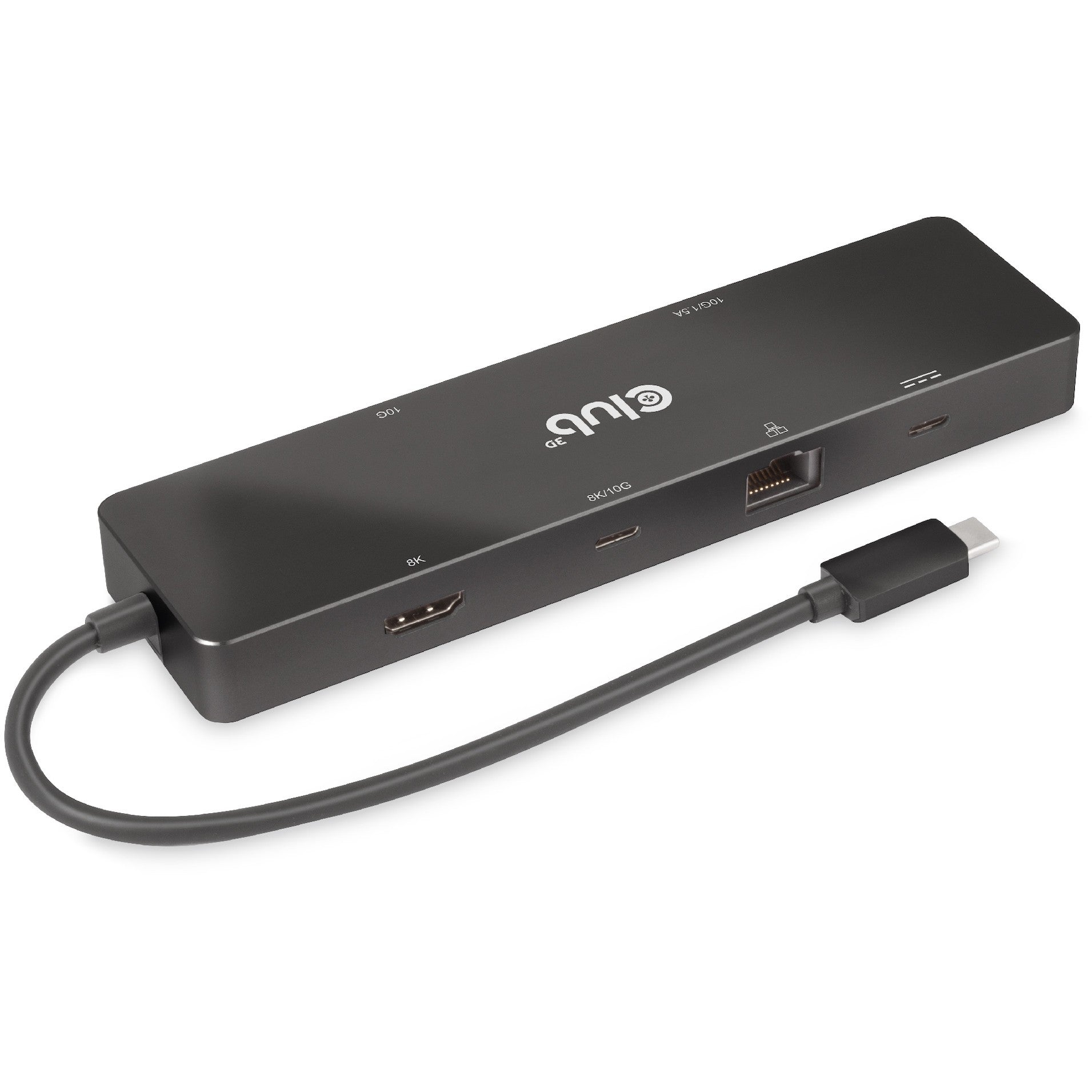 Club3D USB-C 6in1-HUB >HDMI/2xUSB-C/2xUSB/LAN 8K30Hz PD100W