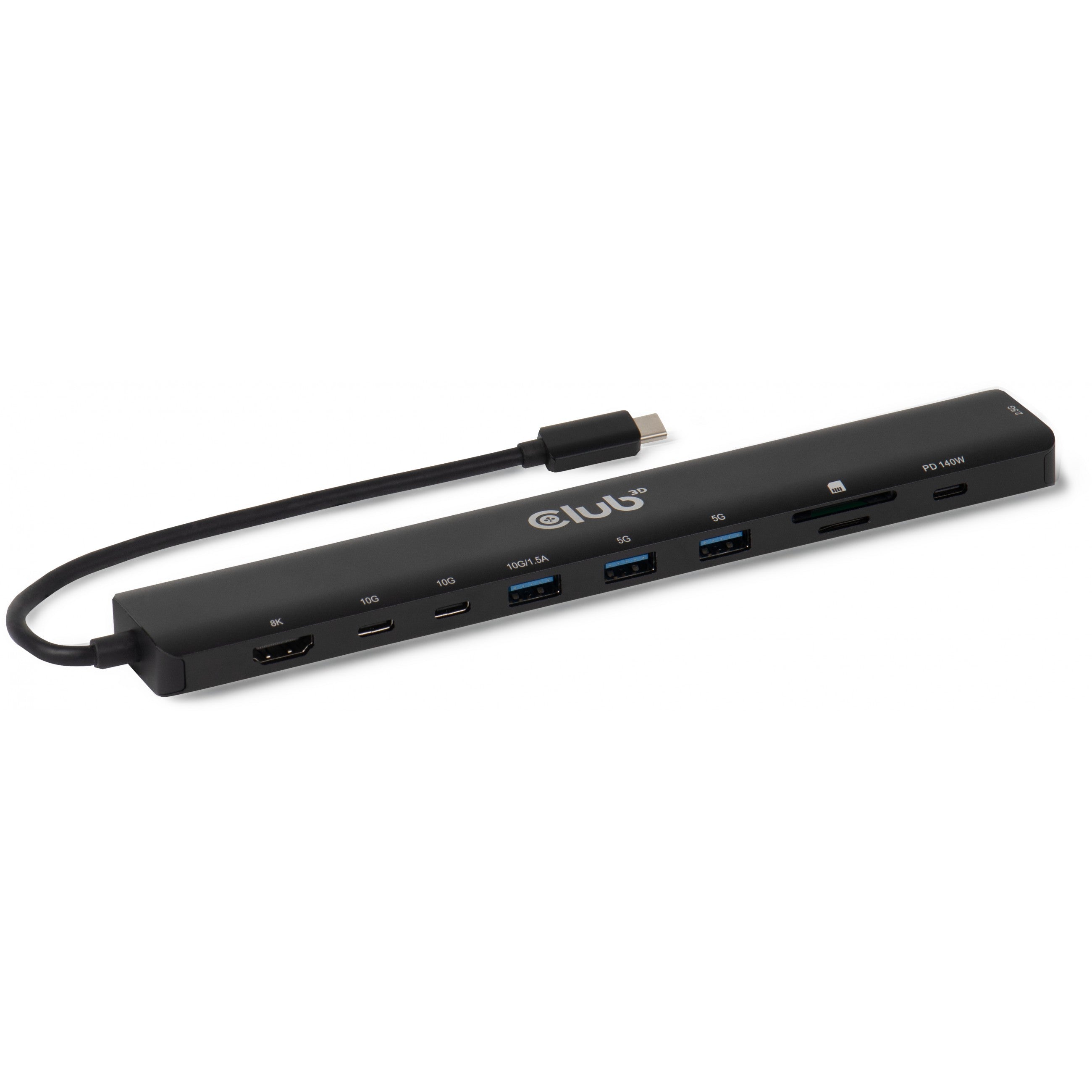 Club3D USB-C 10in1-HUB >HDMI/3xUSB-C/3xUSB/LAN 8K30Hz PD140W