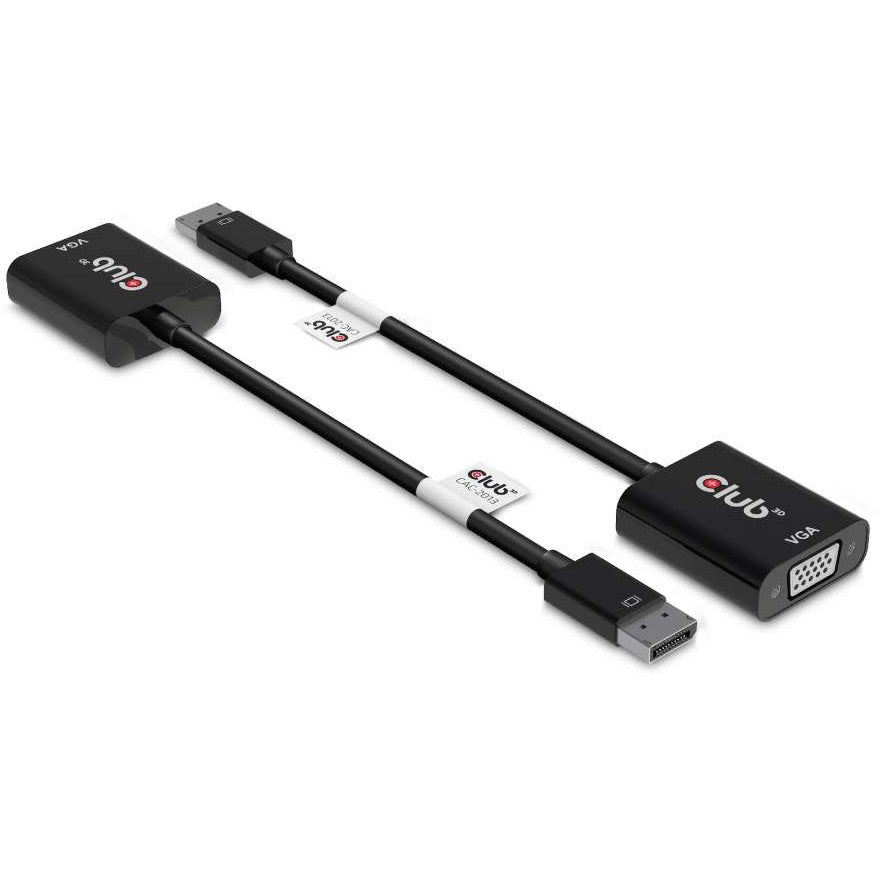 Club3D Adapter DisplayPort > VGA aktiv St/Bu schwarz Polybeutel