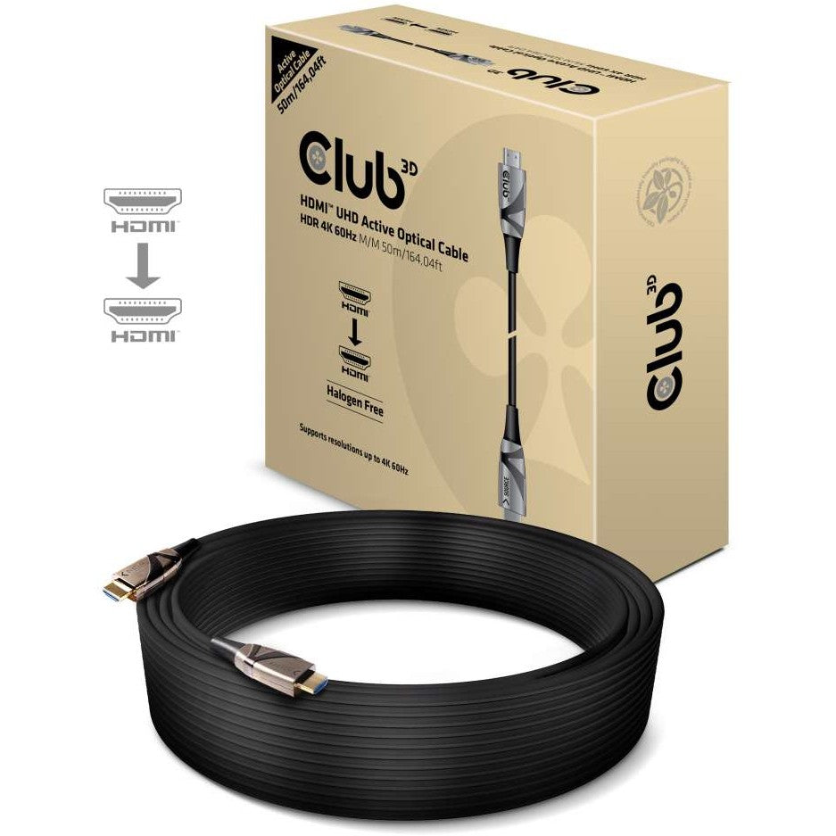 Club3D HDMI-Kabel A -> A 2.0 aktiv opt. 4K60Hz UHD 50 Meter retail