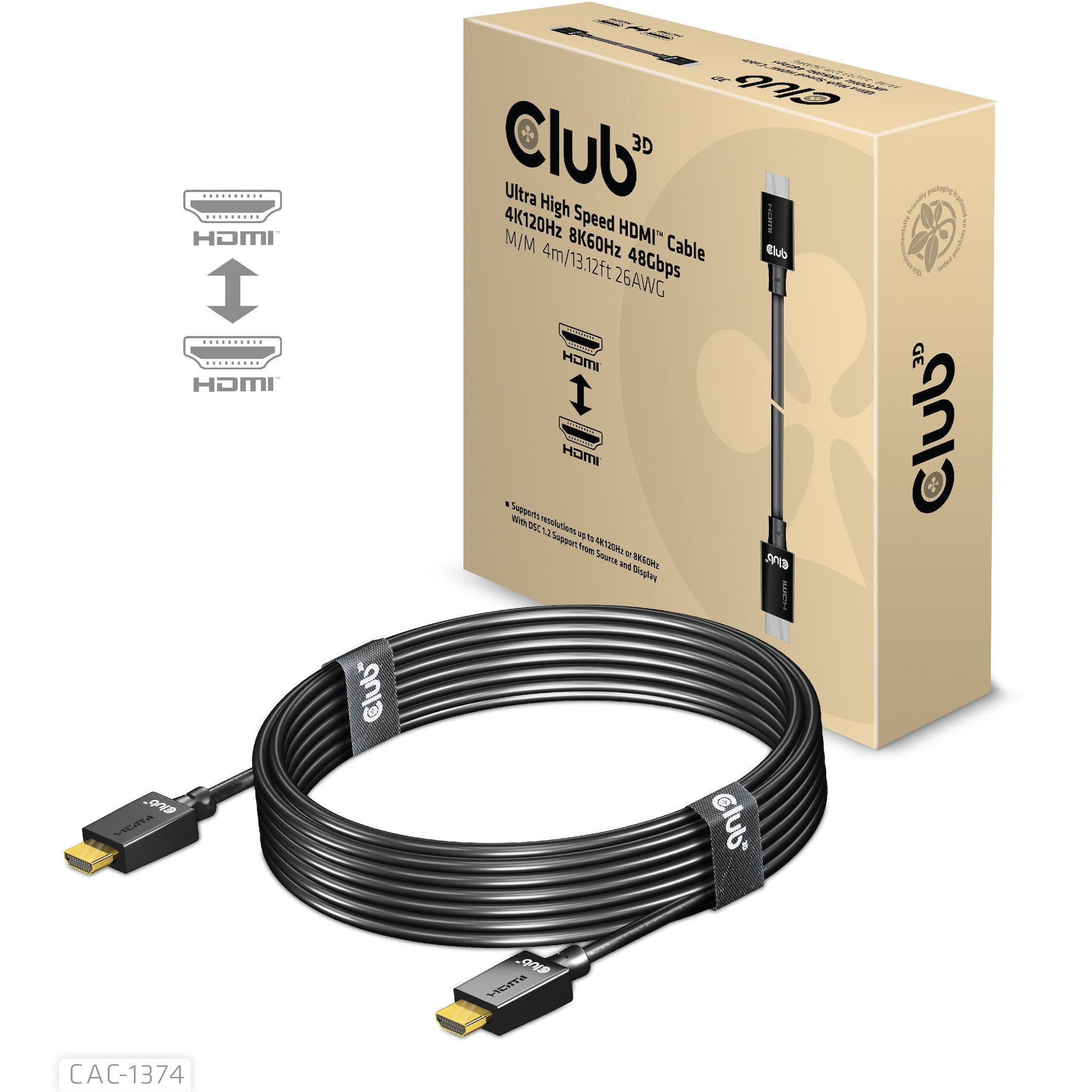 Club3D HDMI-Kabel A -> A 2.1 Ultra High Speed 10K HDR 4m retail