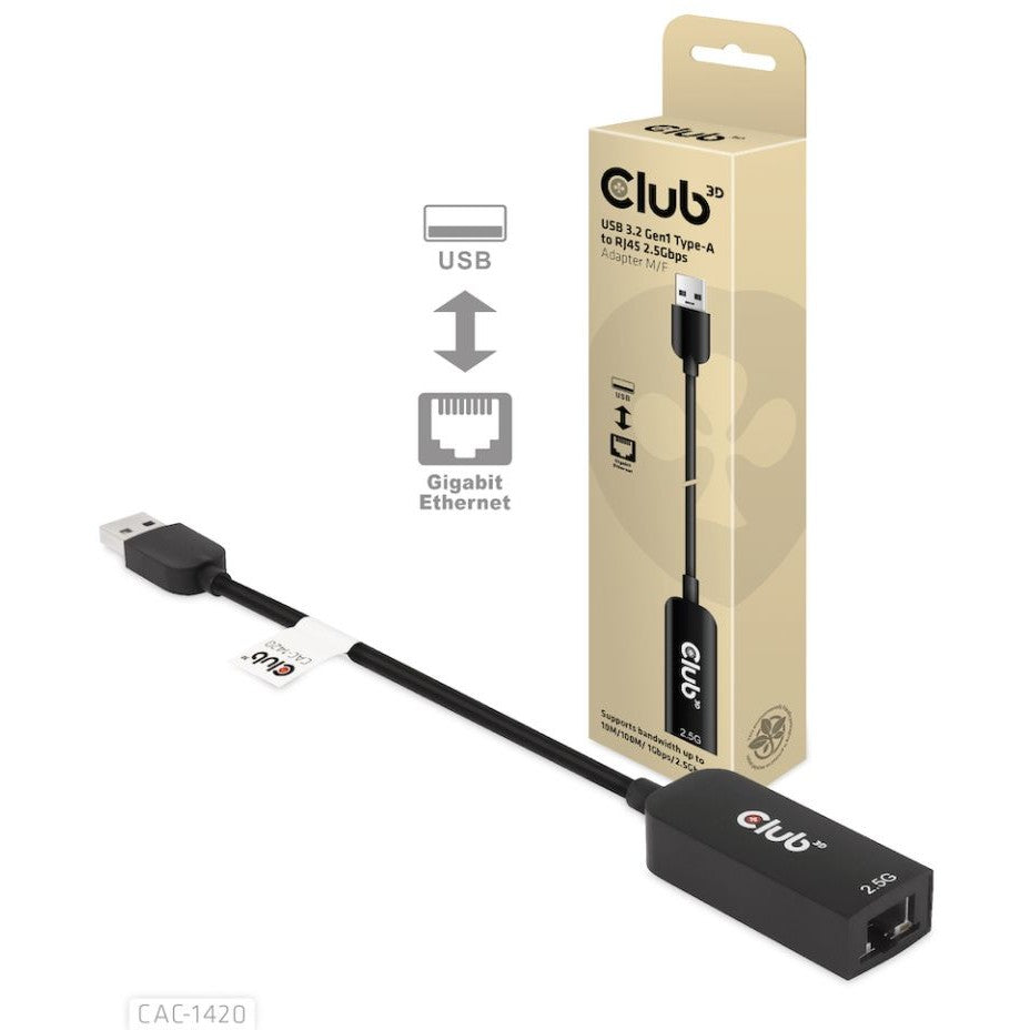 Club3D Adapter USB 3.2 Typ A > RJ45 2.5Gb