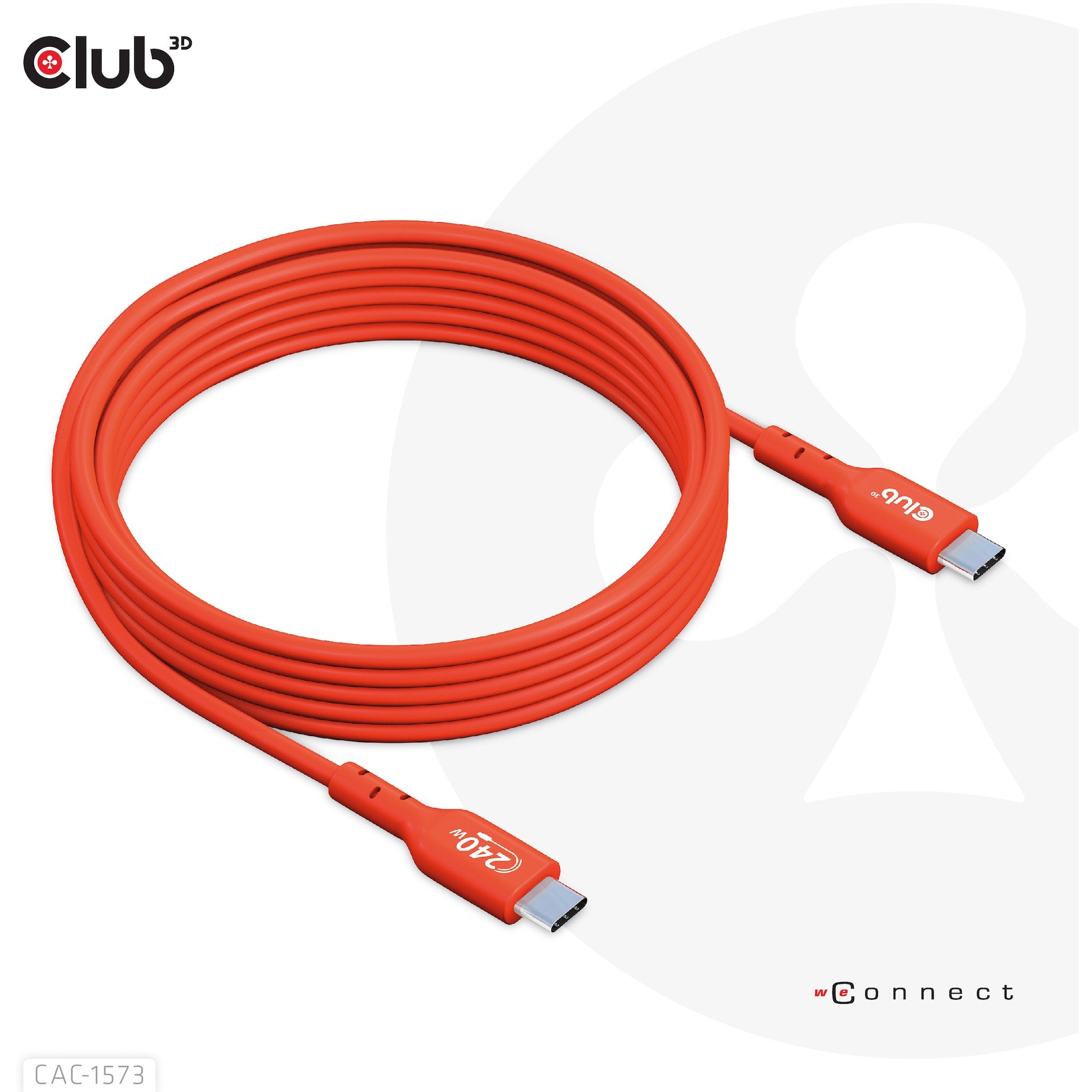 Club3D Kabel USB 2 Typ C PD 240W / 480Mb 2m St/St