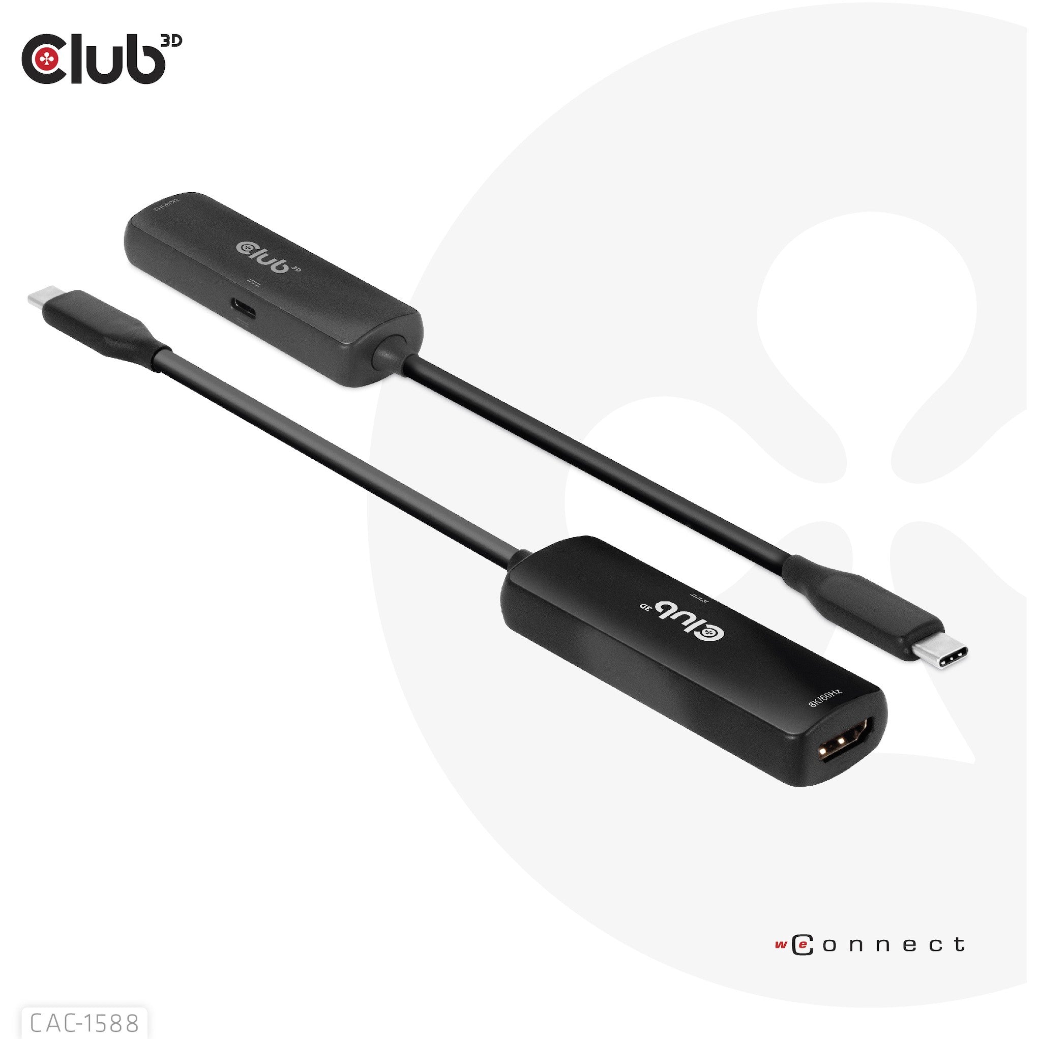 Club3D Adapter USB 3.2 Typ C > HDMI 2.1 HDR10 8K60Hz aktiv