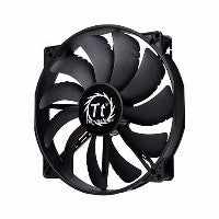 Thermaltake 200mm Pure 20 Series Black 200x30mm Thick Quiet High Airflow Case Fan with Anti-Vibration Mounting System Cooling CL-F015-PL20BL-A