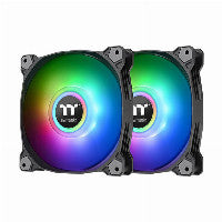 140mm Thermaltake Pure Duo 14 ARGB Sync Radiator Fan Black 2 Pack